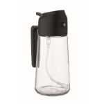 2-in-1 glass oil dispenser with cap 450ml black colour