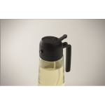 2-in-1 glass oil dispenser with cap 450ml black colour second photographic view