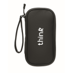 Technical organizer bag in 600D polyester with PU black colour fifth main view