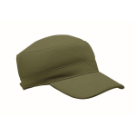 Brushed cotton military cap with velcro 260 g/m² military green colour