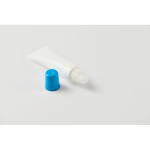 Vegan lip balm in tube with SPF10 vanilla 12 g turquoise colour fourth photographic view