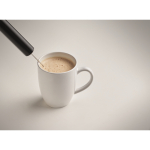 AA battery milk frother for office use black colour fifth photographic view