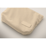 Polyester corduroy toiletry bag with inner lining 220 g/m² beige colour fourth photographic view