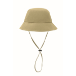 Foldable waterproof nylon bucket hat UPF50+ khaki colour