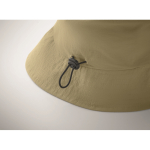Foldable waterproof nylon bucket hat UPF50+ khaki colour sixth photographic view