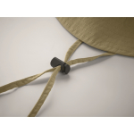 Foldable waterproof nylon bucket hat UPF50+ khaki colour seventh photographic view