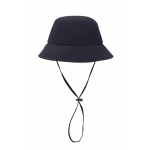Foldable waterproof nylon bucket hat UPF50+ navy-blue colour