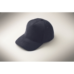 5-panel corduroy cap with adjustable closure 220 g/m² blue colour second photographic view