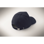 5-panel corduroy cap with adjustable closure 220 g/m² blue colour third photographic view