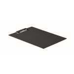 Lightweight cardboard clipboard with metal clip A4 black colour fourth view