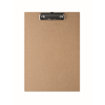 Lightweight cardboard clipboard with metal clip A4 beige colour