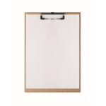 Lightweight cardboard clipboard with metal clip A4 beige colour third view