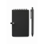 Water-resistant notebook with plastic cover and pen black colour fifth view
