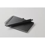 Water-resistant notebook with plastic cover and pen black colour sixth photographic view