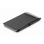 Water-resistant notebook with plastic cover and pen black colour seventh view