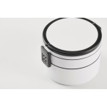 Round two-tier lunch box 250/700 ml with handles white colour fifth photographic view