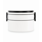 Round two-tier lunch box 250/700 ml with handles white colour seventh view