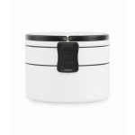 Round two-tier lunch box 250/700 ml with handles white colour eighth view
