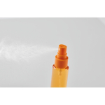 Body spray bottle with pump and cap 30 ml transparent orange colour fifth photographic view