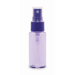 Body spray bottle with pump and cap 30 ml transparent violet colour