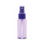 Body spray bottle with pump and cap 30 ml transparent violet colour view with print area