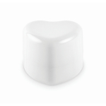 Vegan lip balm in heart-shaped case SPF10 vanilla white colour second view