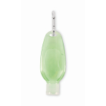 Refillable aloe vera bottle with aluminum carabiner 50 ml transparent green colour second view
