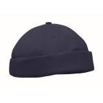 Docker-style cotton cap with mesh and buckle 260 g/m² blue colour