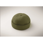 Docker-style cotton cap with mesh and buckle 260 g/m² military green colour second photographic view