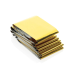 Reusable waterproof emergency blanket with RPET pouch black colour second view