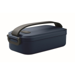 Plastic lunch box with airtight lid and clips 800 ml navy-blue colour