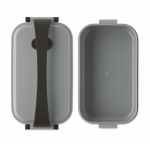 Plastic lunch box with airtight lid and clips 800 ml petrol blue colour fifth view