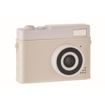 Rechargeable compact digital camera with 2” LCD screen beige colour