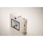 Rechargeable compact digital camera with 2” LCD screen beige colour main view