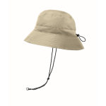 Water-repellent polyester bucket hat 64 g/m² khaki colour third view