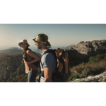 Water-repellent polyester bucket hat 64 g/m² military green colour second ambient view