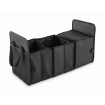 Foldable car organizer made of RPET 600D polyester black colour