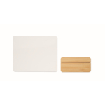 Sublimated aluminum plaque with bamboo base 12 x 15cm wood colour fifth view