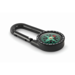 ABS compass with carabiner for outdoor activities black colour
