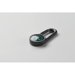 ABS compass with carabiner for outdoor activities black colour fifth photographic view