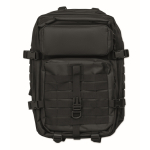 Large RPET travel backpack with multiple compartments 15'' black colour