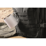 Large RPET travel backpack with multiple compartments 15'' black colour second ambient view