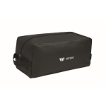 RPET 600D polyester shoe bag with zipper black colour main view