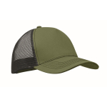 5-panel trucker cap in cotton and mesh 250 g/m² military green colour