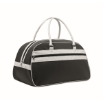 Classic vintage sports bag in synthetic leather 21.5L black colour