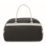 Classic vintage sports bag in synthetic leather 21.5L black colour third view