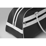 Classic vintage sports bag in synthetic leather 21.5L black colour fourth photographic view
