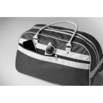 Classic vintage sports bag in synthetic leather 21.5L black colour fifth photographic view