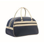 Classic vintage sports bag in synthetic leather 21.5L blue colour