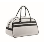 Classic vintage sports bag in synthetic leather 21.5L white colour